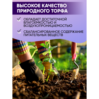 Торф нейтрализованный (pH 6,5-7) "Азбука роста" 40 л